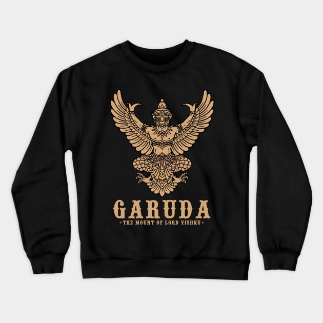 Garuda The Mount Of Lord Vishnu Crewneck Sweatshirt by KewaleeTee